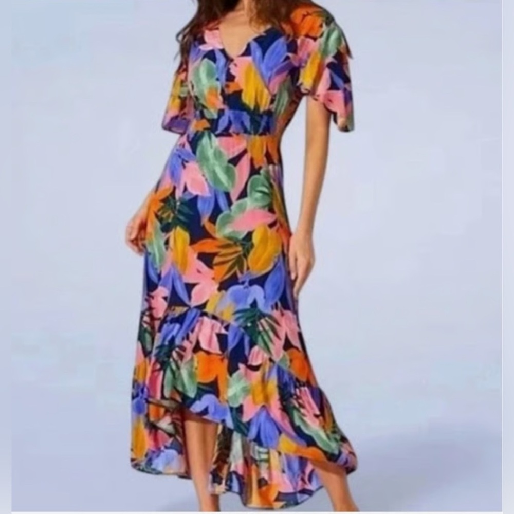 Anthroplogie Abel The Label Floral High Low Dress Size L